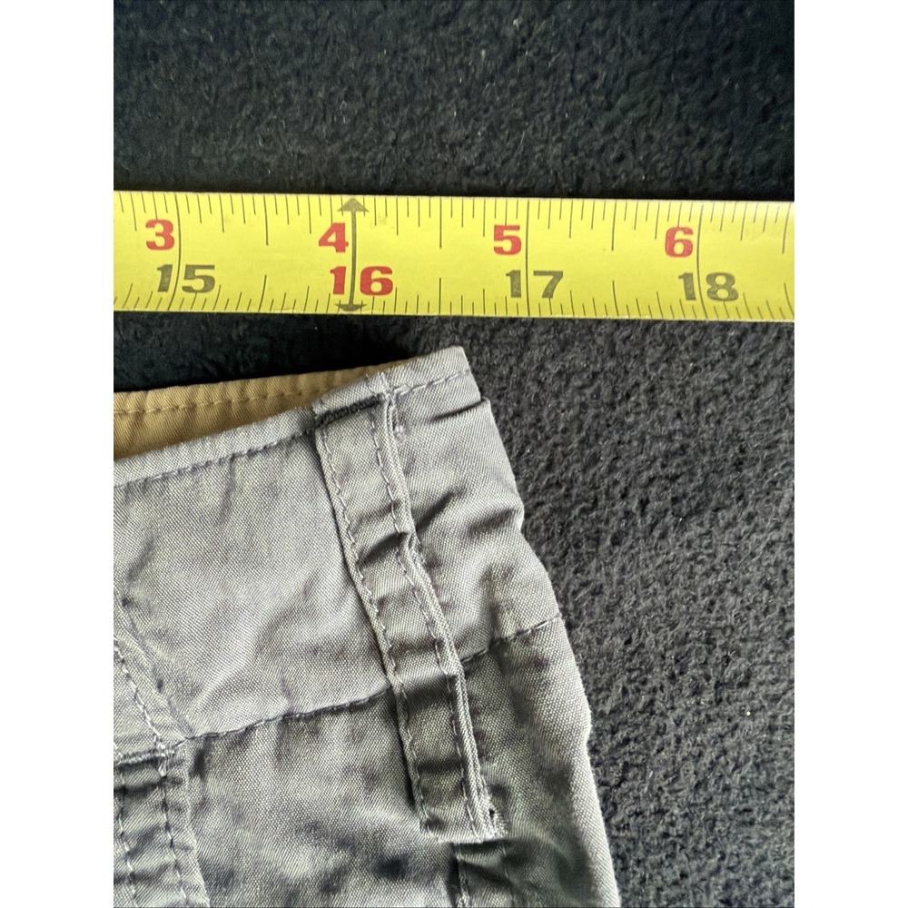 Abercrombie & Fitch Men's Gray Cotton Drawstring Chino Shorts Pockets SZ 32 Y2K - Picture 4 of 5